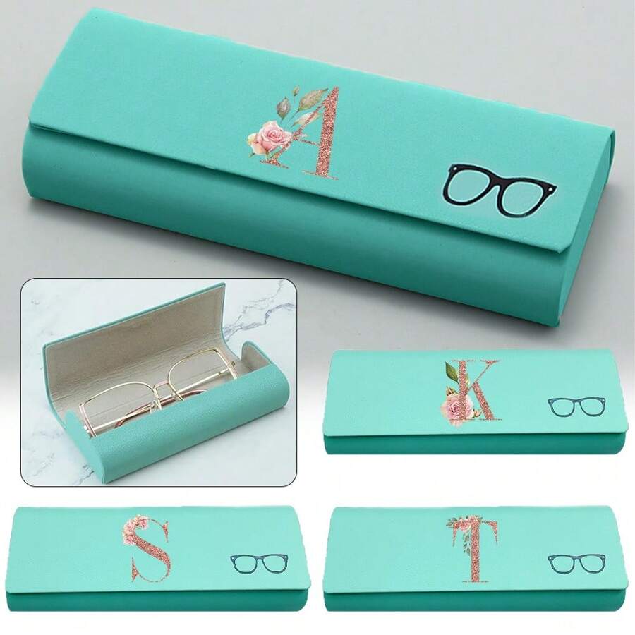 Hard-Shell Spectacle Case Men Women Glasses Case PU Leather Portable Anti-Extrusion Sunglasses Storage Box Folding Eyewear Pouch