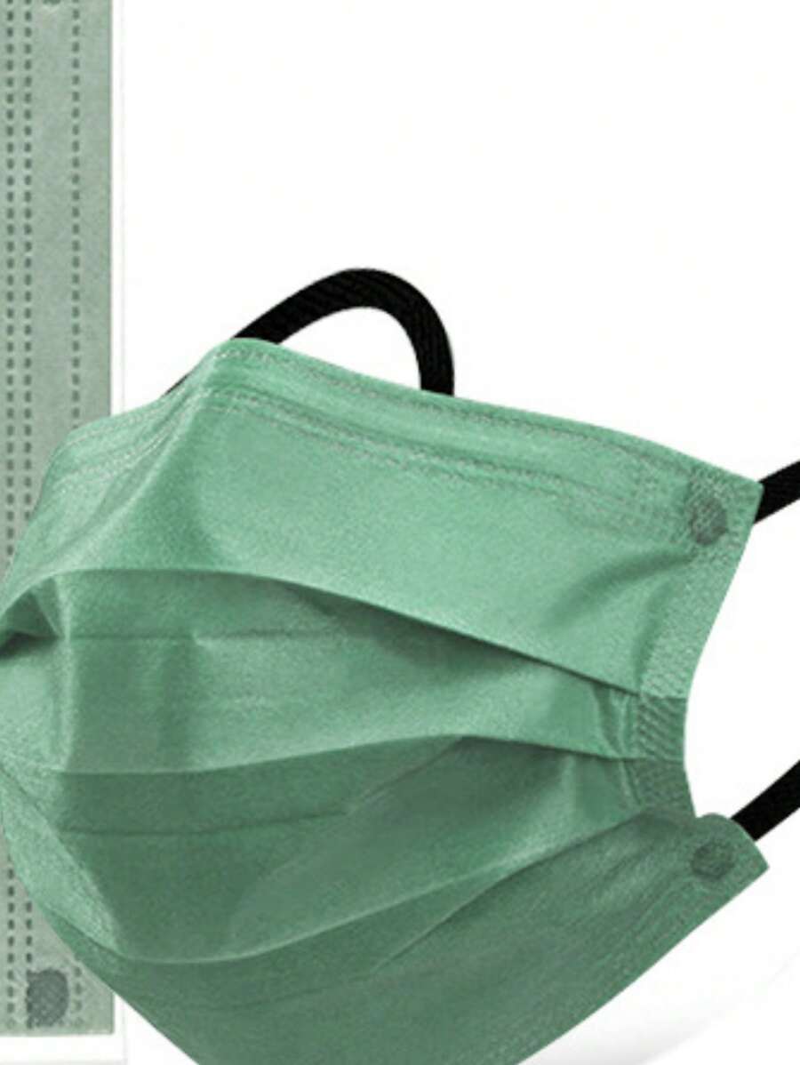 10pcs Morandi Color Disposable Face Masks, Dust-Proof Masks In Individual Packaging