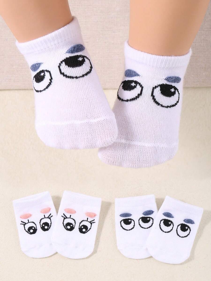 2 pares de meias fofas para bebês e crianças pequenas, uma combinação para meninos e meninas, adequadas para crianças de 0 a 3 anos e que podem ser usadas em todas as quatro estações.