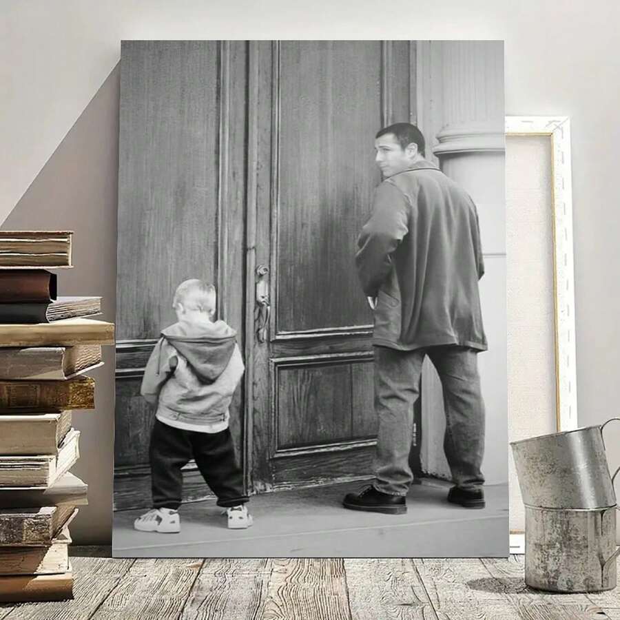Humorous Movie Poster, Laughing Big Daddy Bathroom Art, Toilet Poster - 1 Piece Of Wood Framed Oil Painting (3) Thickness 2.25 Cm/0.9 Inch, Home Gift Decoration, Room Decoration Aesthetic, Wall Decoration Art, Perfect Gift, Autumn And Winter Wall Decoration, Living Room Decoration, Bedroom Decoration, Kitchen Decoration, Entry Decoration, Bathroom Decoration, Direct Wall Painting, High Quality Wall Painting Poster