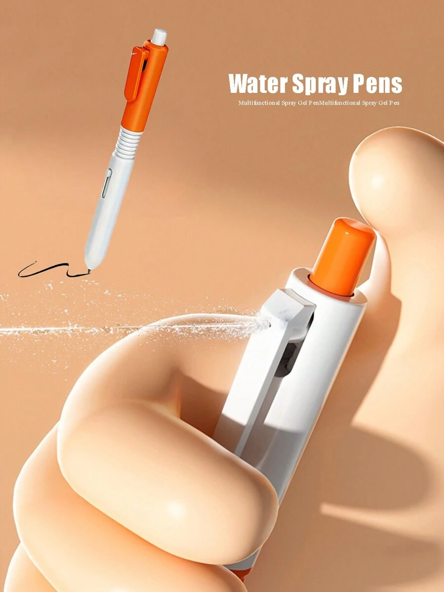 1 stuk waterspraypennen - leuke grap en ontspanning voor studenten, perfect cadeau-idee, multifunctionele gelspraypen, kan worden toegevoegd, desinfecterende pen, spuitfles, alcoholpen terug naar school