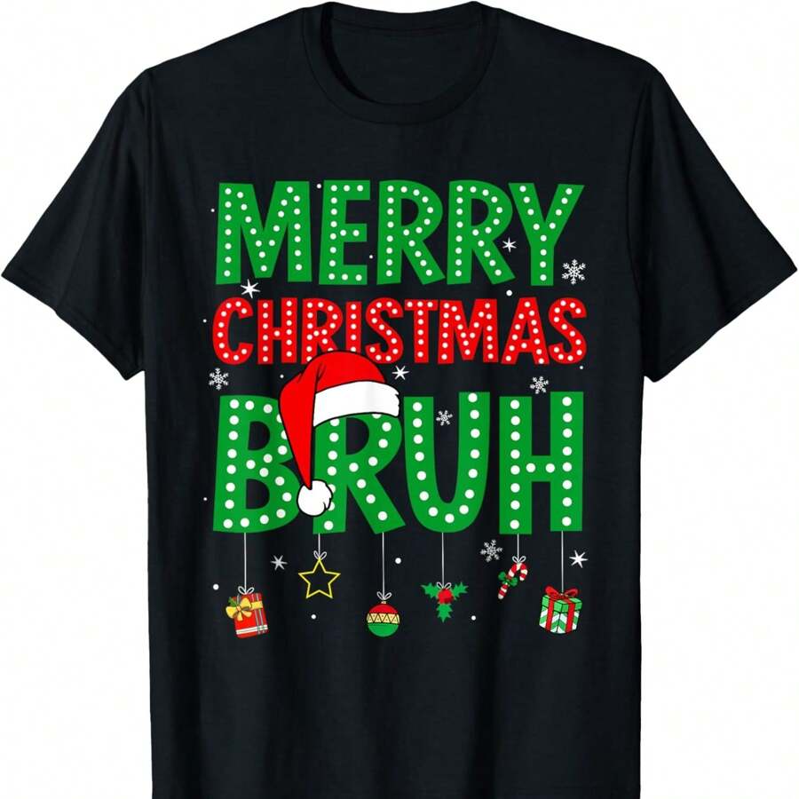 Bruh Meme Funny Saying Bro Greeting Teens Boys Christmas T-Shirt For Women