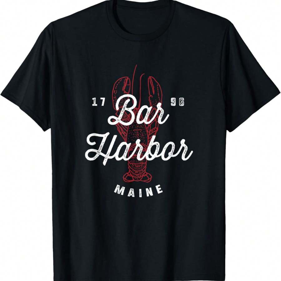 Bar Harbor Maine Souvenir Cool Vintage Lobster T-Shirt