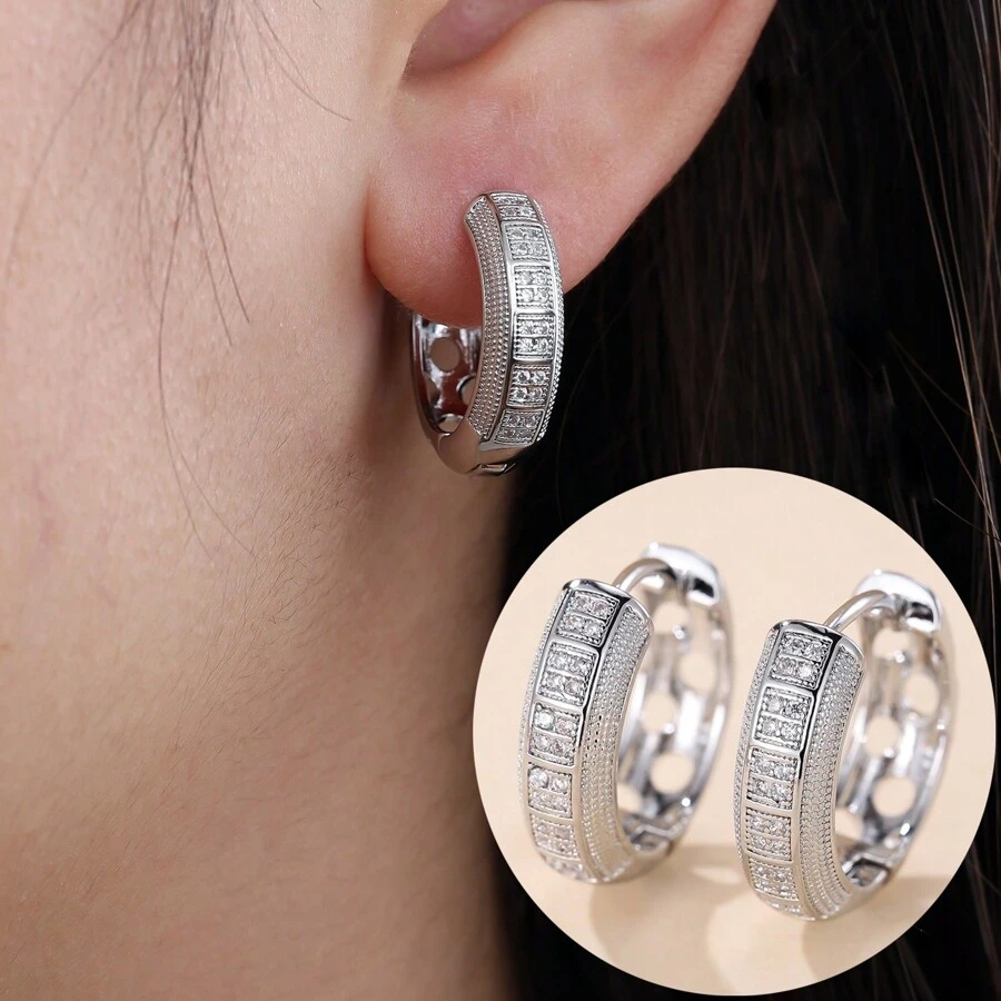 1 par de brincos femininos retrô simples e elegantes, adequados para uso diário