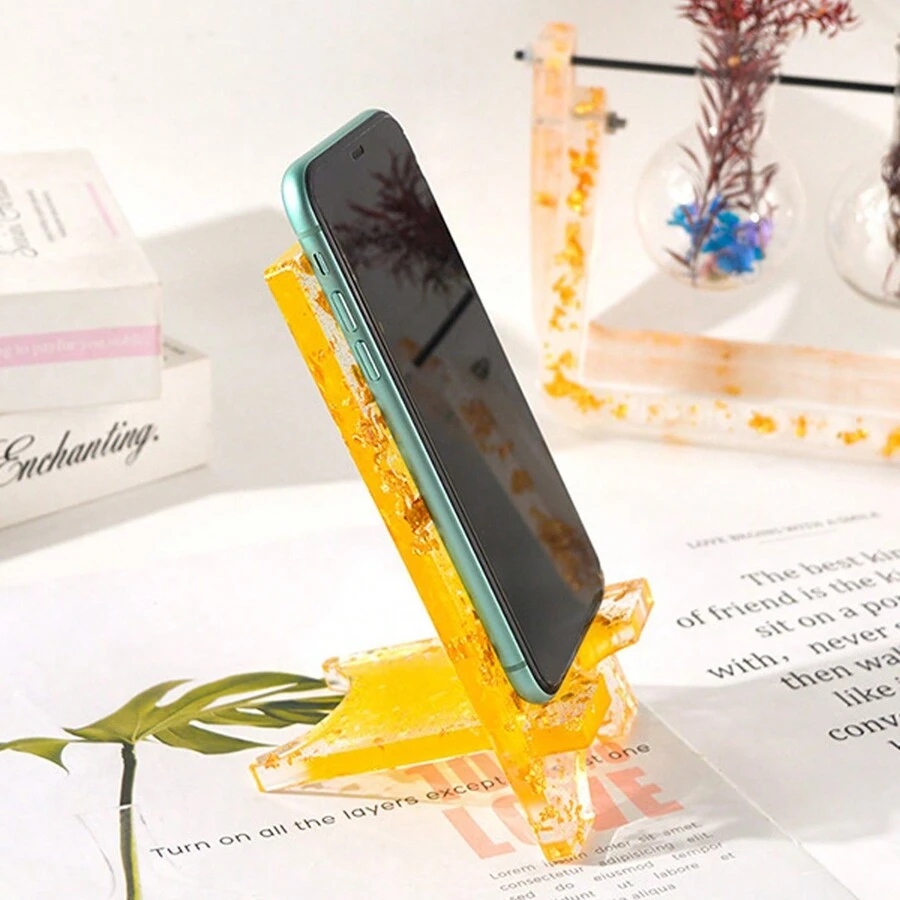 1 pieza de molde de silicona para hacer soporte para teléfono móvil, que tiene un significado conmemorativo y le permite experimentar la diversión de hacer artesanías. Es una buena opción de regalo para el Día de San Valentín