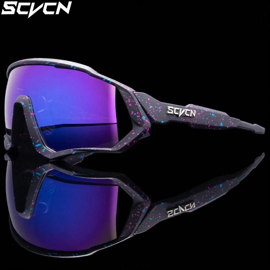 SCVCN Occhiali da ciclismo per bicicletta SCVCN, classici, per uomo e donna, adatti per mountain bike, bici da strada, attività all'aperto come sport, pesca, escursionismo, vacanze, campeggio