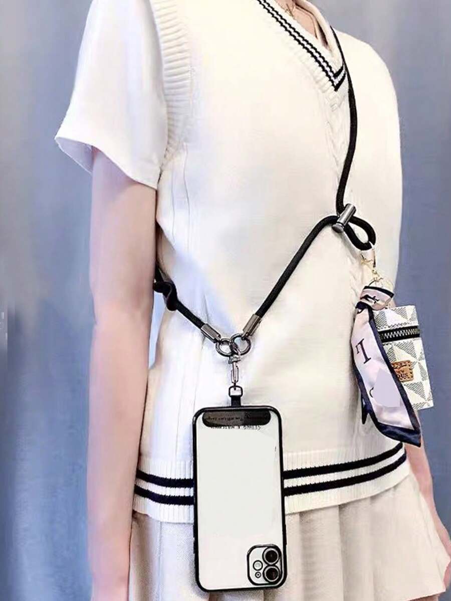 1 Długość 120CM Wielofunkcyjny Crossbody Telefon Komórkowy Smycz, Aparat, Czajnik Smycz, Mężczyźni I Kobiety Wspinaczka Zewnętrzna, Codzienne Wyjście, Modne Kolokacje, Gruby Nylon Materiał, Mocny