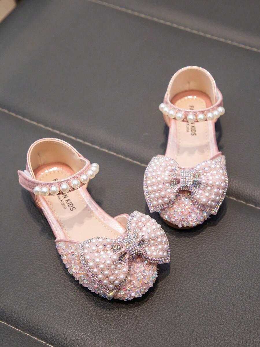 Bailarinas con pedrería para niñas, zapatos de moda lindos