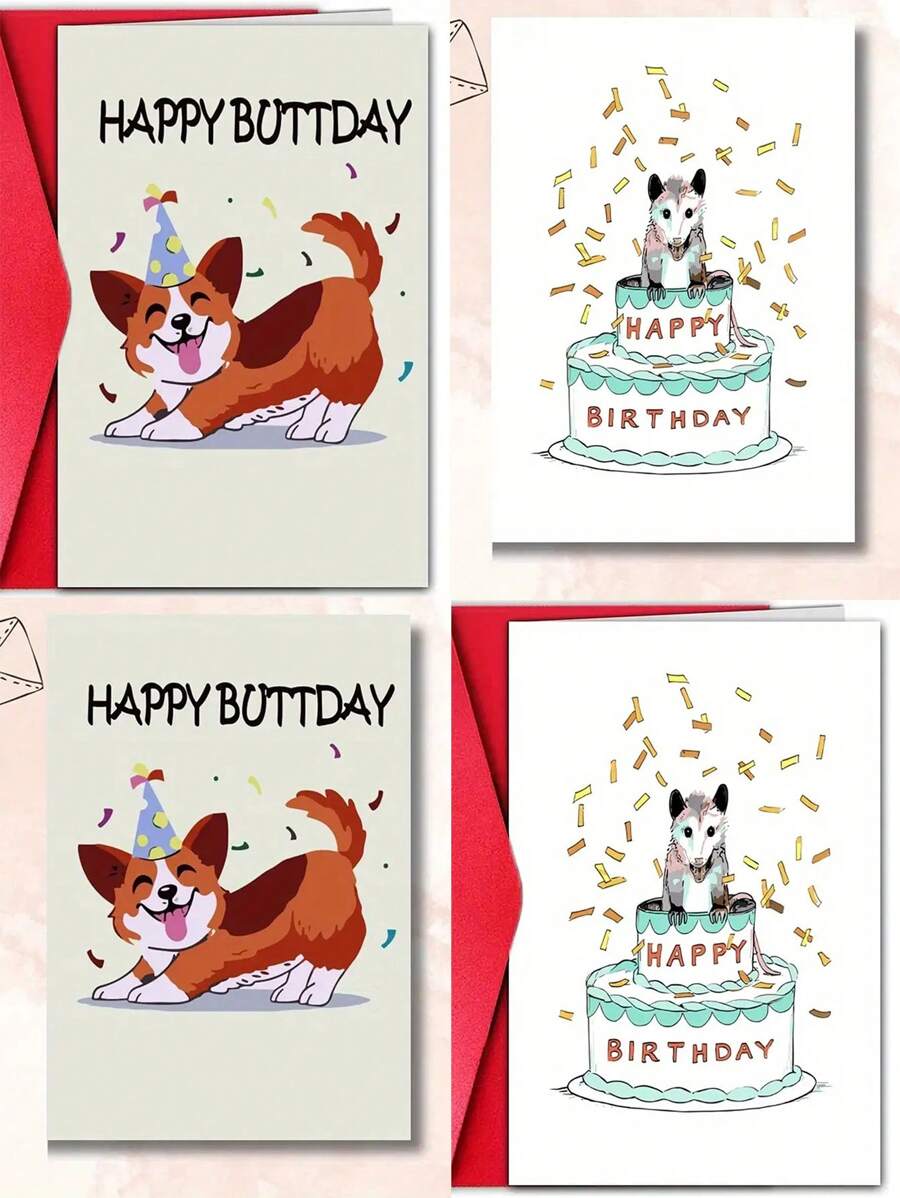1pc Fun Birthday Card, Send Him Her, Dog Humor Birthday Card, Cute Dog Birthday Card, Dog Owner Birthday Card, Dog Happy Birthday Card To You