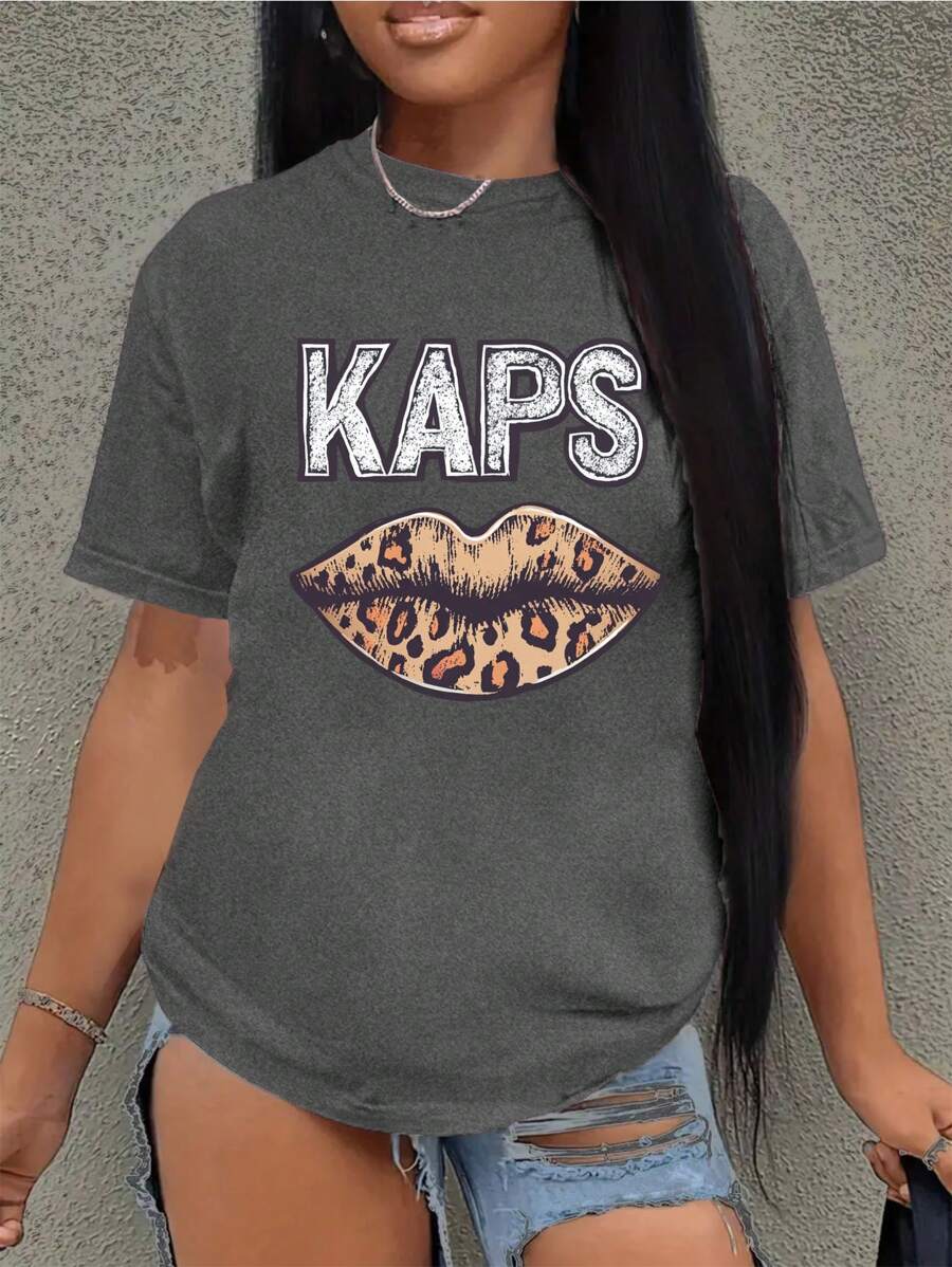 Stylish Printed T-Shirt - Versatile, Easy To Maintain And Comfortable, Women's Casual All Season T-Shirt