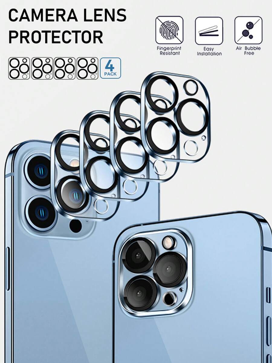 4pcs Camera Lens Protector Film Compatible With IPhone 15/15Pro/15Plus/15Promax/16/16e Gift For Birthday, Family, Friends Lens Protector, Phone Accessories
