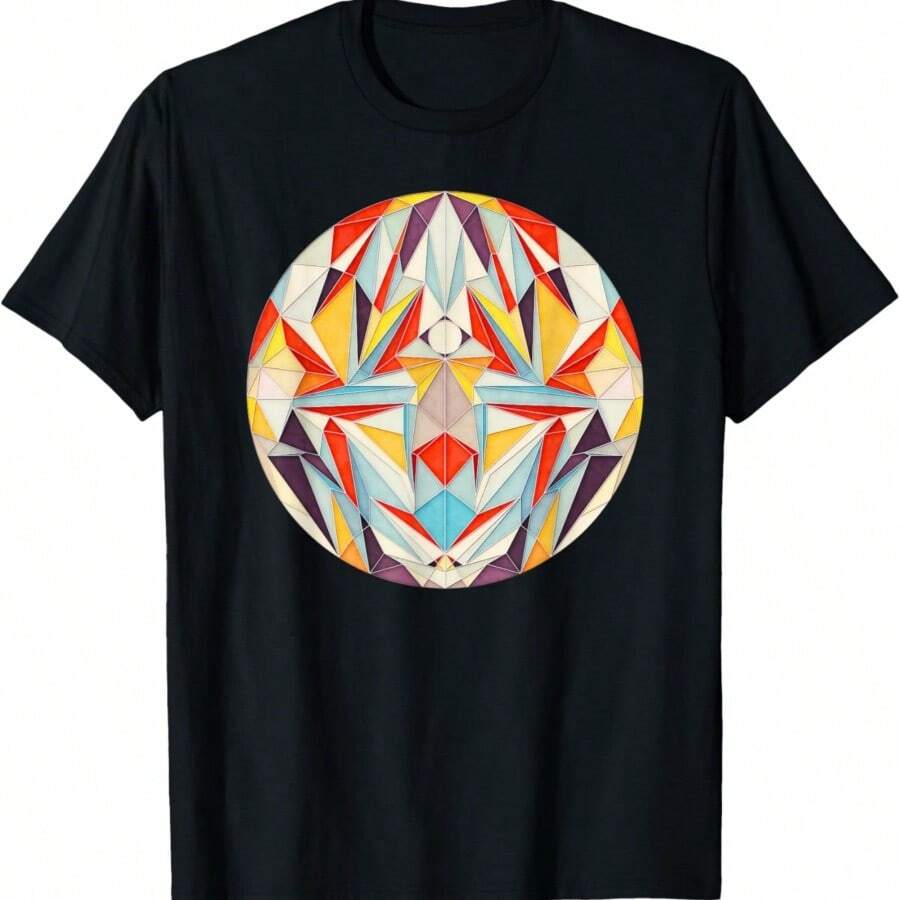 Retro Circle Abstract Geometric Minimalist T-Shirt