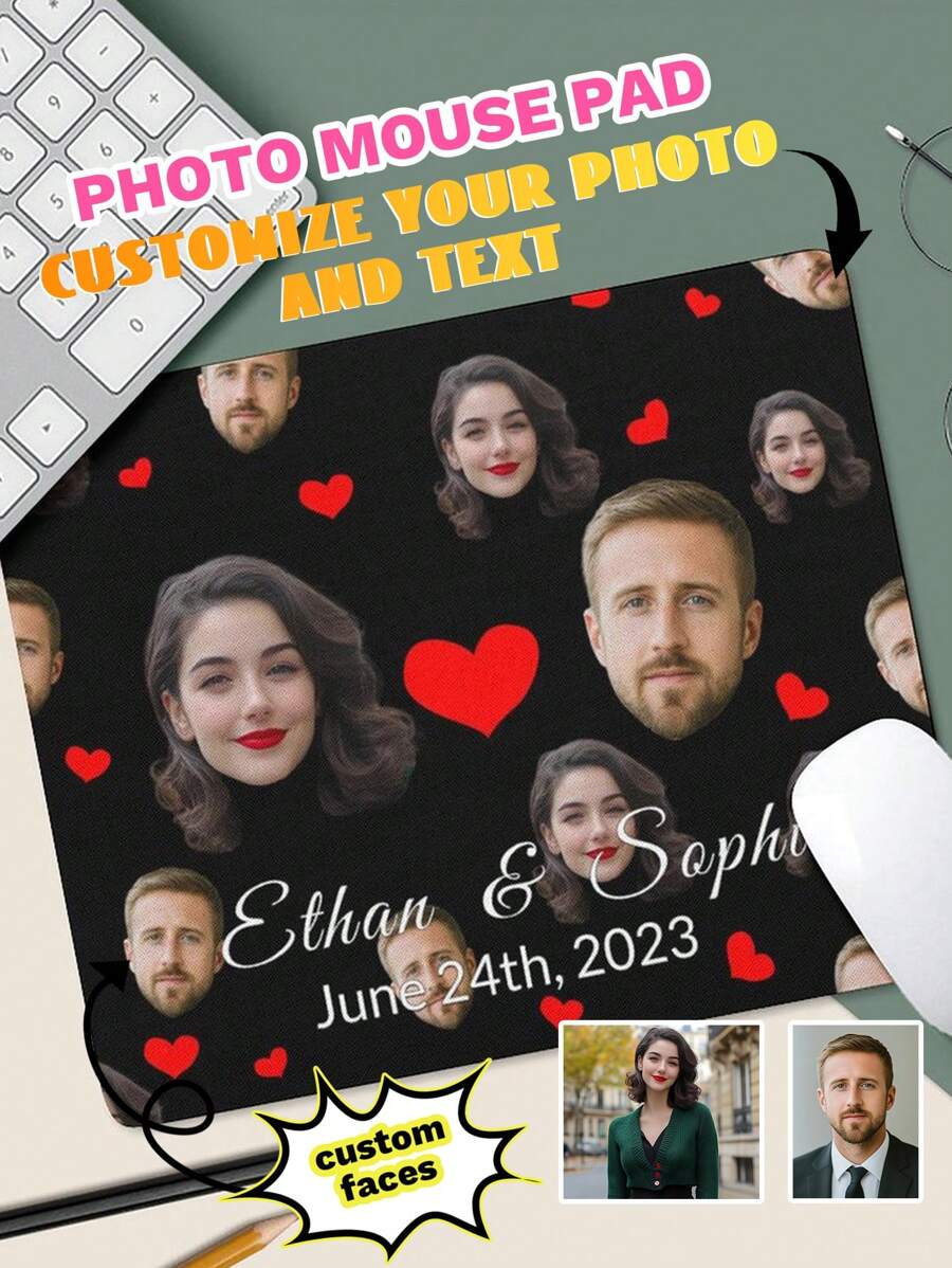 Custom Photo Mousepad: Cute & Unique Gaming Gift For Couples