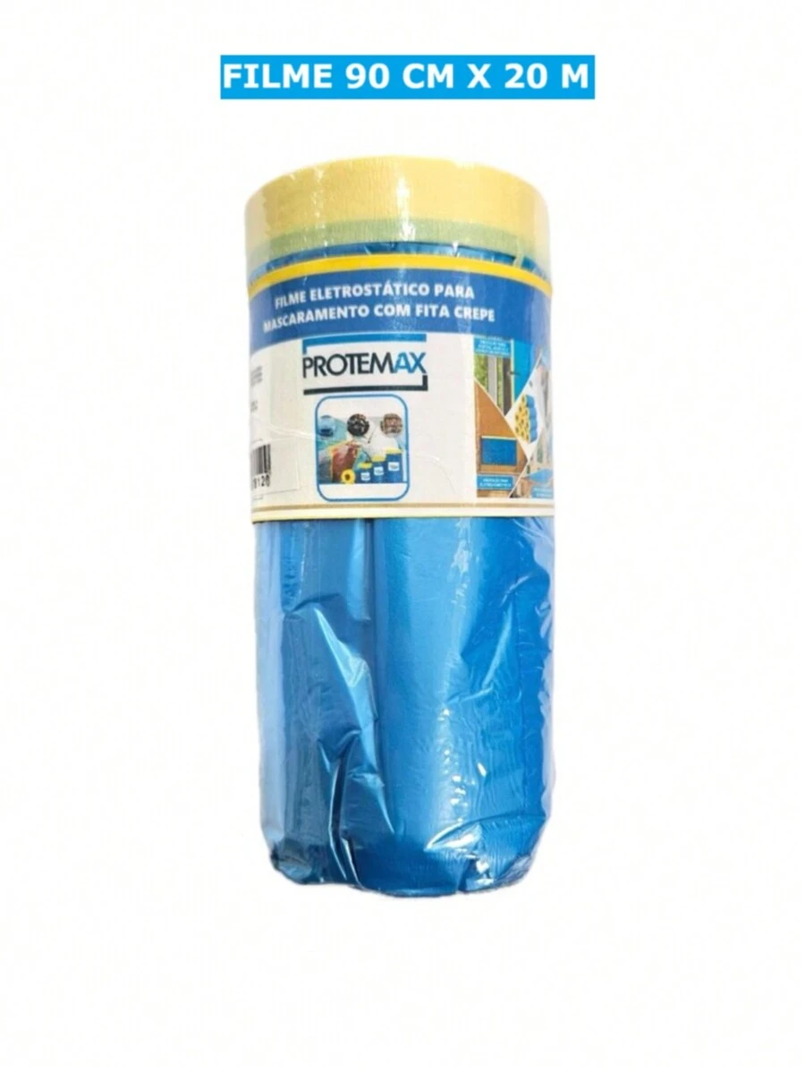 FILME DE PROTECAO MASCARAMENTO ELETROSTATICO PROTECAO PARA REFORMAS E PINTURAS EM GERAL 90cm X 20m
