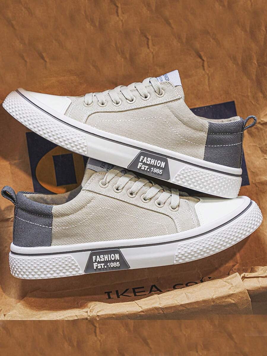 Scarpe di tela da uomo di con suola piatta, adatte per tutte le stagioni, in particolare la primavera
