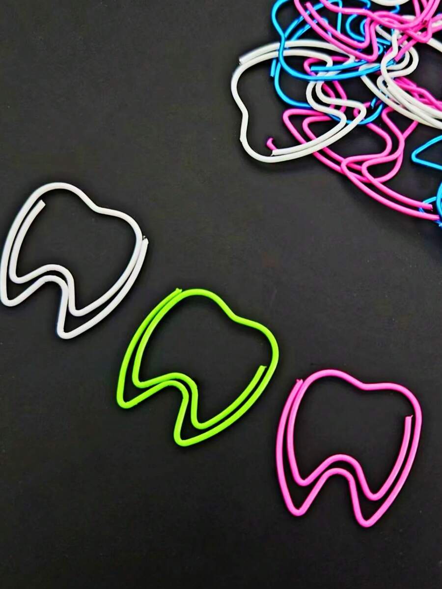 30pcs Or 50pcs Tooth Paper Clips Small Paperclips Bookmarks Planner Clips Metal Office Clips For Document Sorting Organizing Office Stationery Supplies,Back To School,School Supplies