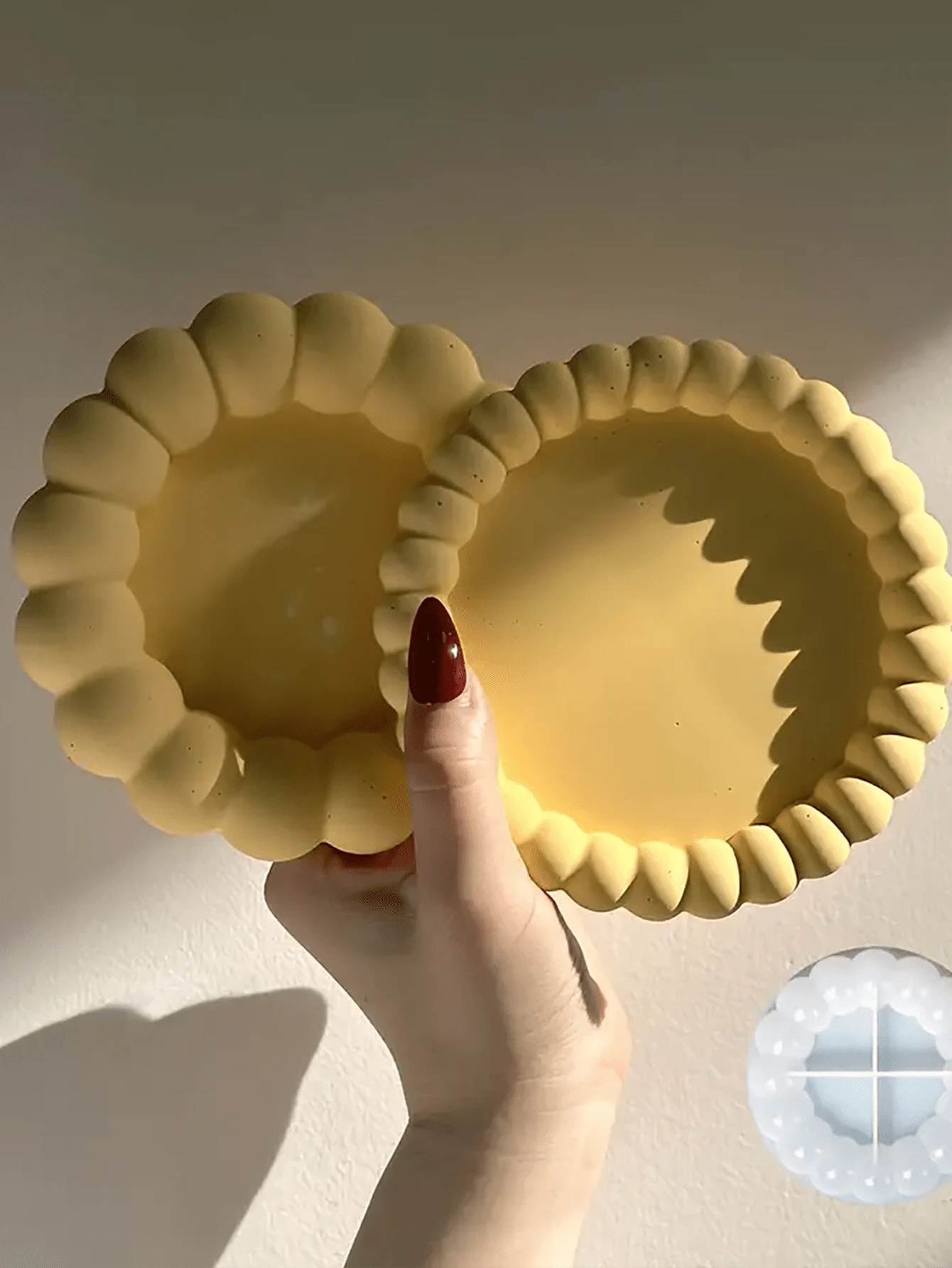 1 pieza Molde de resina de bandeja de burbujas, molde de bandeja de silicona para posavasos, molde de colada de resina epoxi para joyería de recuerdos, plato, portavelas, manualidades con resina y arcilla polimérica, suministros de arte y decoración del hogar, regalo ideal