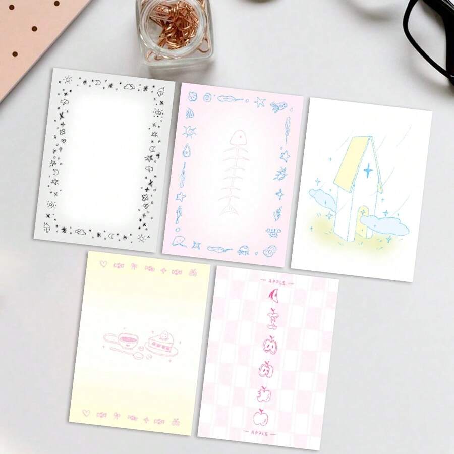 20pcs 23℃ Daily Neutral Memo Note Pages, A5 Notebook Inserts, 74x105mm