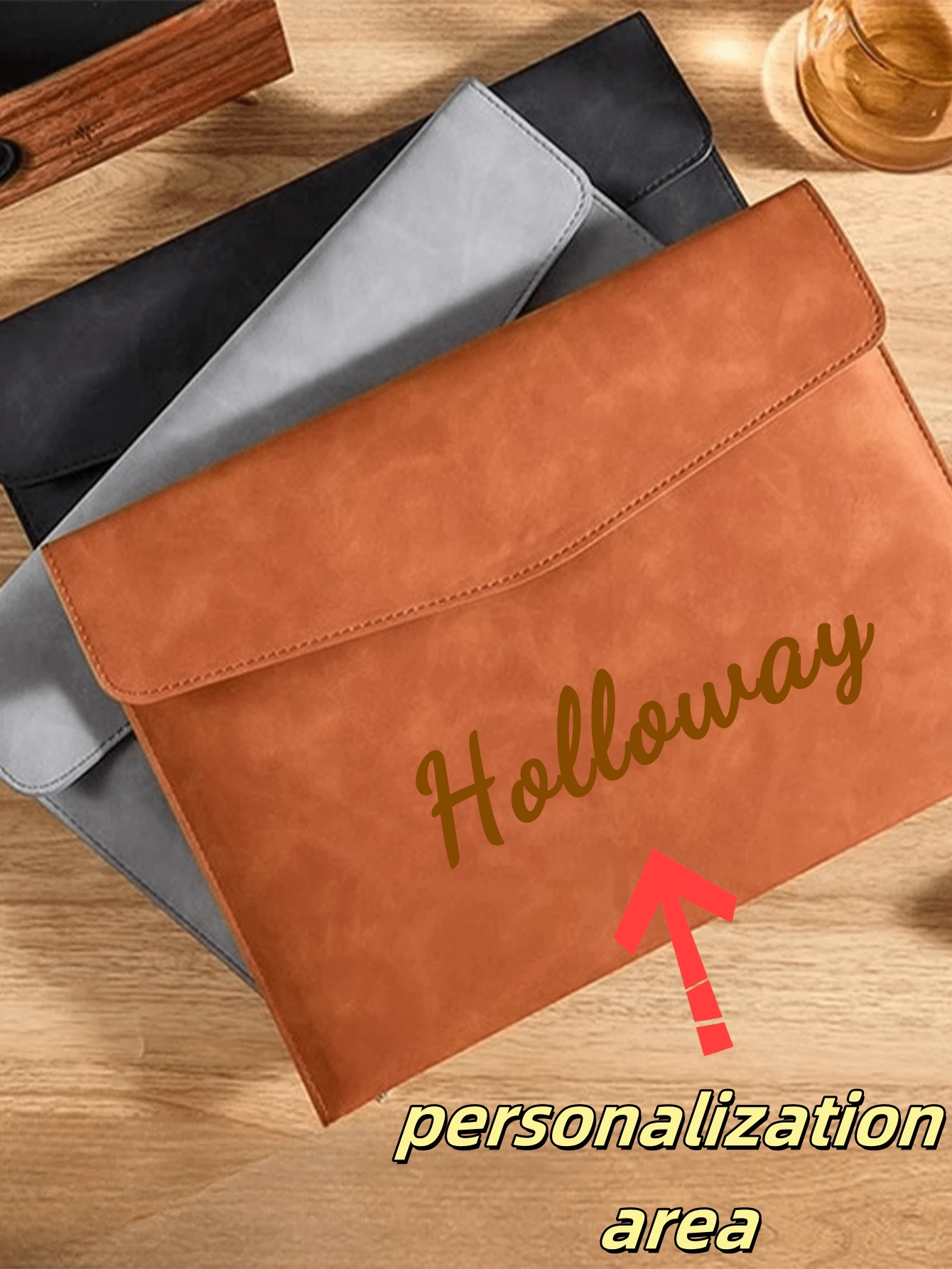 Personalized Custom Waterproof Faux Leather Document Bag, A4 Paper, Magnetic Closure, Business Office, Holiday Gift.,Back To School,School Supplies