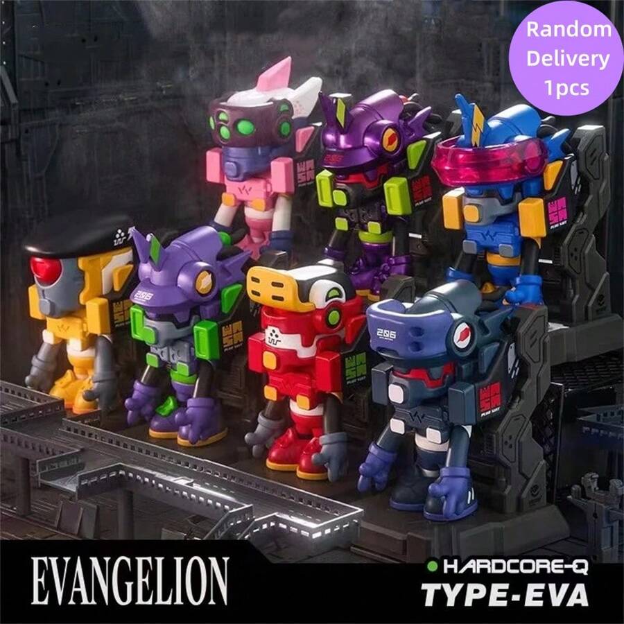 Miniso Figura de anime Neon Genesis Evangelion WASA EVA206 - Caja ciega de juguete de moda de edición limitada, decoración de escritorio, regalo de cumpleaños o Navidad