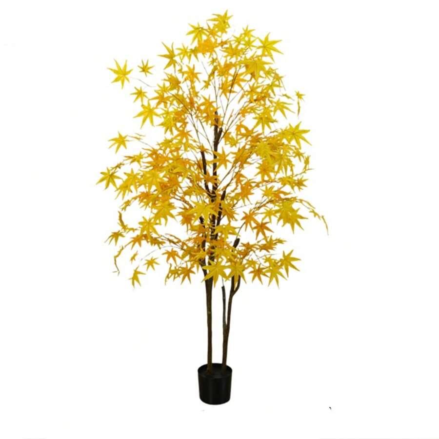 Kunstmatige esdoorn 120cm/150cm/180cm Kunstplant Kunstmatige esdoorn Winterharde kunstplanten Grote kunstplant in pot voor binnen buiten Thuiskantoor Tuin Moderne decoratie