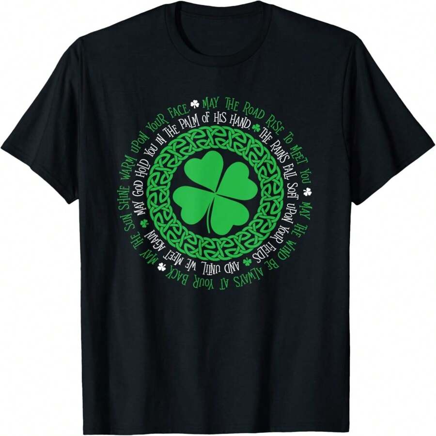 Irish Blessing Celtic Knot 4 Leaf Clover - St. Patrick's Day T-Shirt