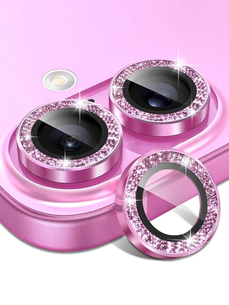 Protezione per obiettivo fotocamera compatibile con Plus Bling - 2024, cover con anello singolo in metallo, vetro temperato anti-graffio 9H con bordo in alluminio, adesione più forte, flash 16 16 Plus 16 Pro Max 16 Pro 15 Pro Max 15 Pro 15 Plus 15 14 Pro Max 14 14pro 14plus 13 Pro Max 13 13 Pro 12 11 (confezione da 3), regalo per compleanni, famiglia, amici, cristalli scintillanti, protezione per obiettivo, accessori per cellulare