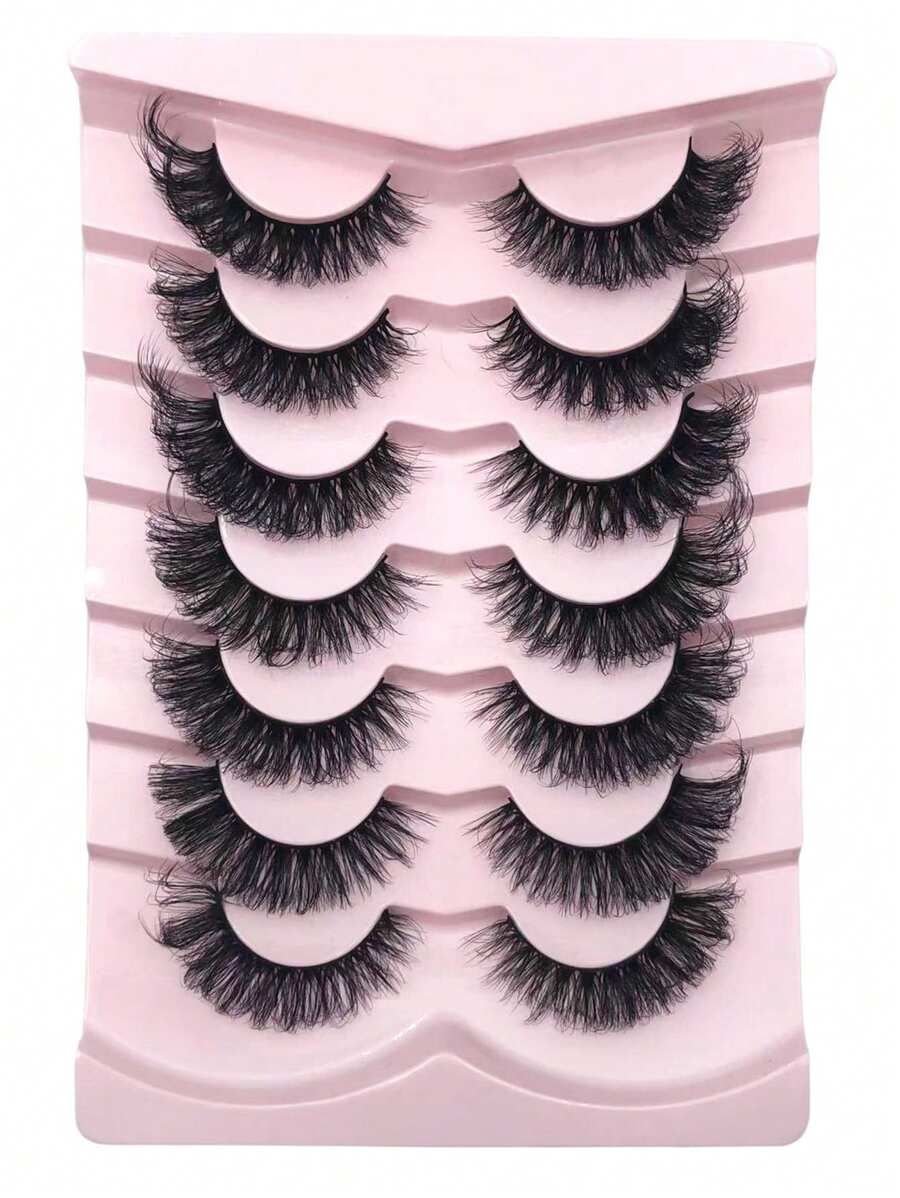 7 pares de pestañas postizas voluminizadas, para mujeres, mamá, esposa, hermana, adolescente, amiga, para fiesta club,pestañas pestans extensiones de pestañas
