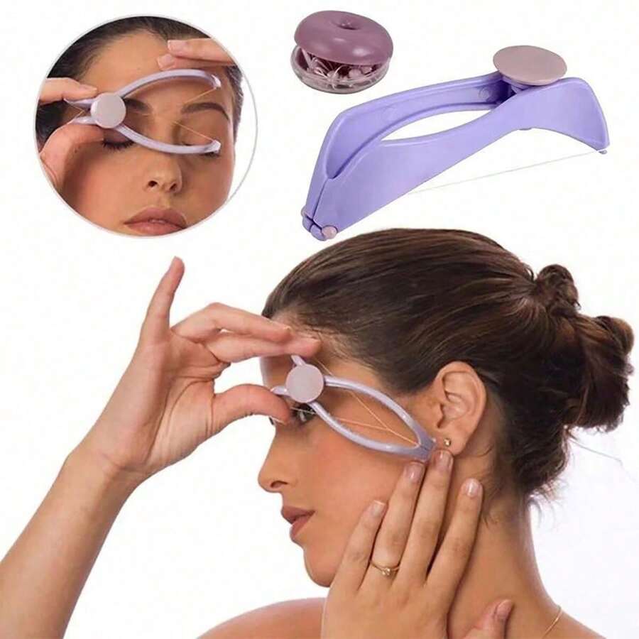 1/2/3 piezas - Máquina de depilación facial, Dispositivo de depilación manual, Clip de depilación con hilo, Herramienta de afeitado facial, Inodoro, Usado para herramientas de recorte femenino