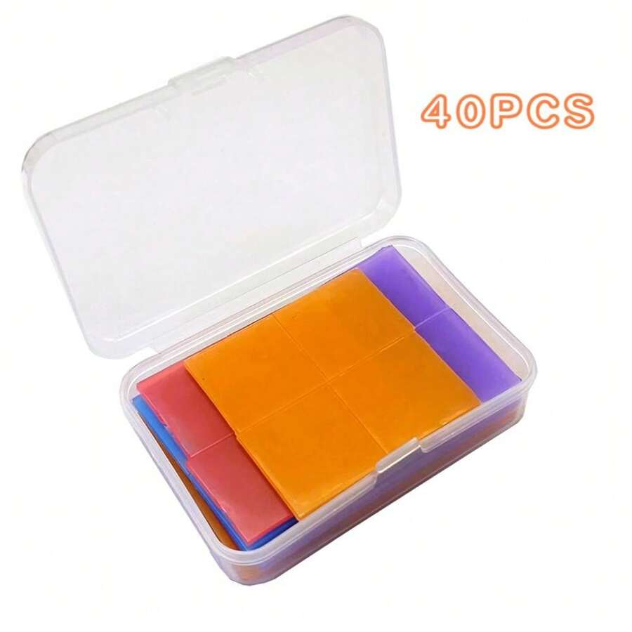 40 pièces/Boîte Kits de peinture de diamant DIY, 4 couleurs 20mm X 20mm peinture de diamant argile avec boîte de rangement, accessoires pour l'outil de peinture de diamant 5D