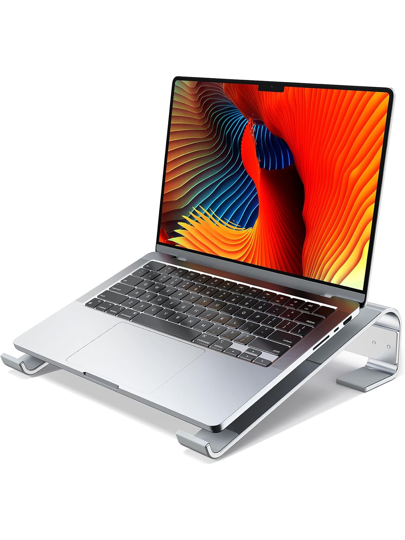 1pc Aluminum Laptop Stand, Portable Laptop Cooling Holder, Comfortable & Sturdy, Stylish Design, Fits For Various Laptop Sizes