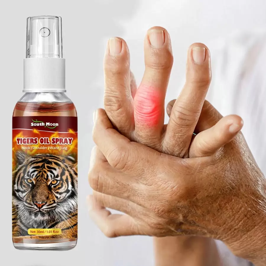 30ml/1,01 oz Spray de Cuidados com as Articulações do Tigre - Para Joelhos, Cintura e Coluna - Spray Corporal Externo para Articulações