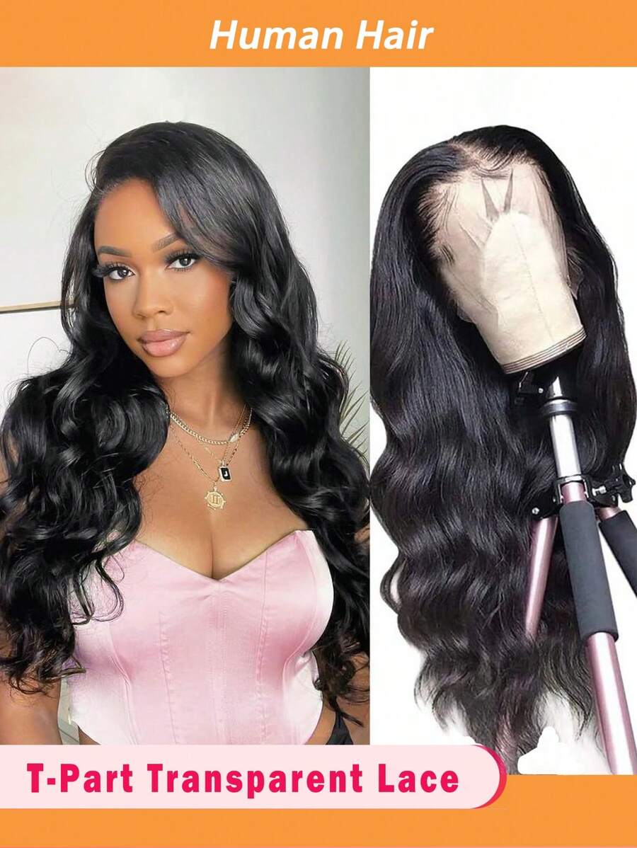 Body Wave T Middendeel Kantpruik 13x4x1 Transparant Kant Menselijk Haar Pruiken Voorgeplukt Voor Vrouwen 150% Dichtheid Maagdelijk Haar