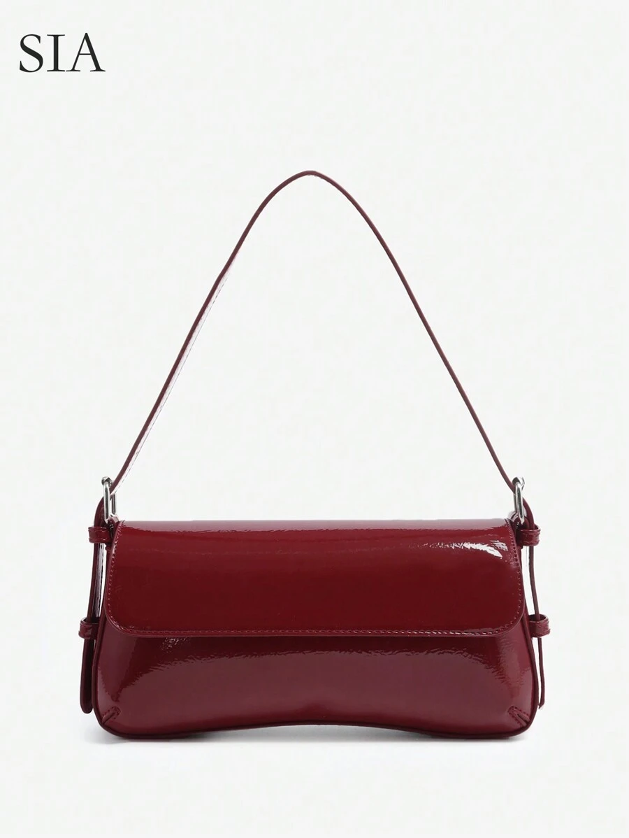 1 Stück modische, retro Angola Rote Polka Dot Kunstleder mit öligem Wachsfinish, Leopard Schlangen Veloursleder Klappe, verstellbarer Schultergurt, Messenger Tasche, geeignet für Dates, Ausgänge, Partys