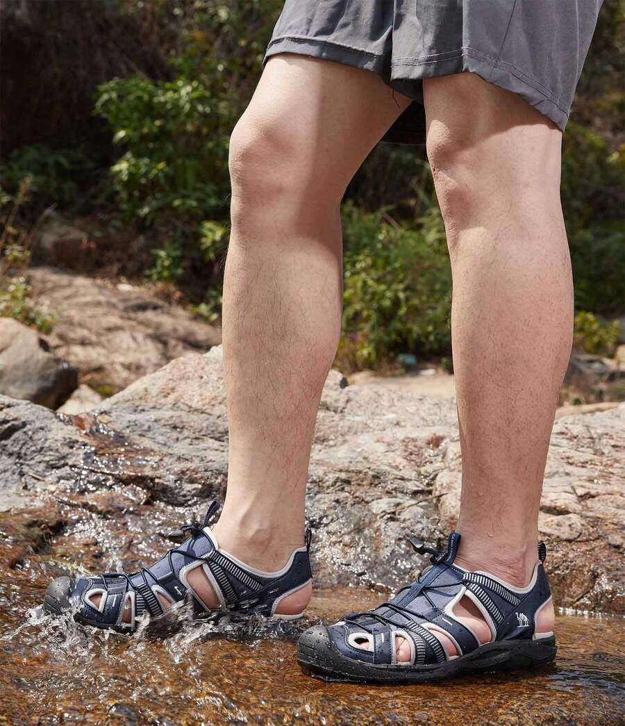 CAMEL CROWN Men's Waterproof Hiking Sandals Closed Toe Water Sandals Athletic Sport Sandals Summer Sandals Beach Sandals For Outdoor