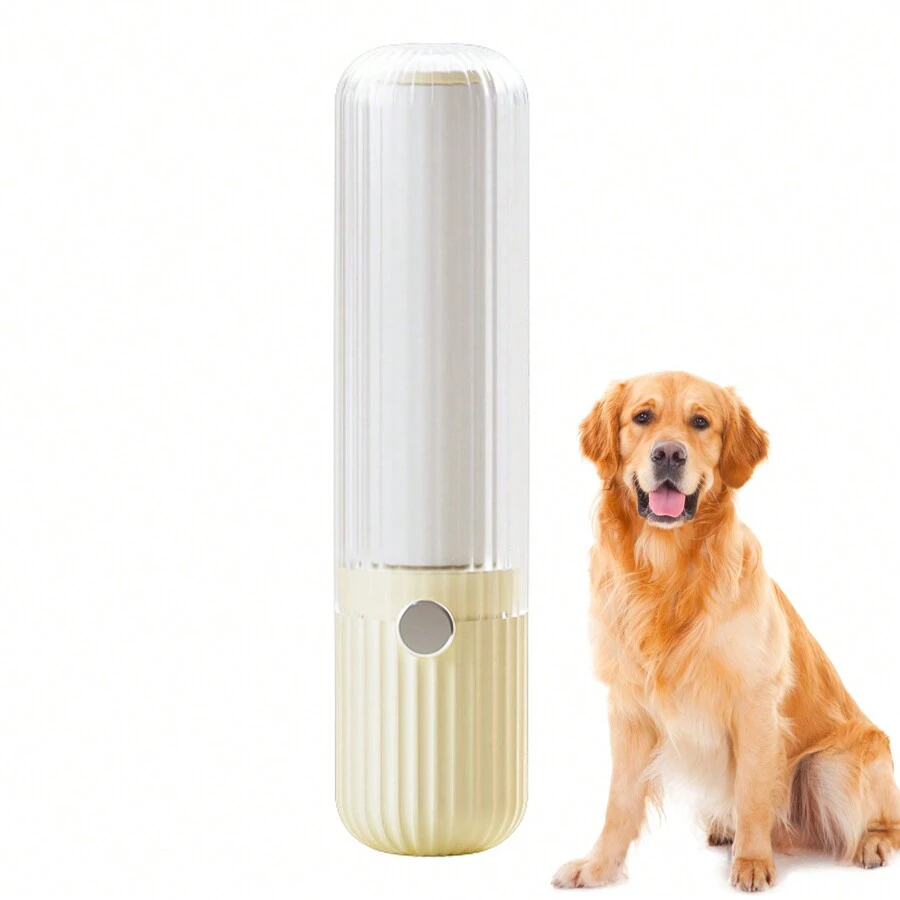 Yellow Sticky Lint Roller, Portable Pet Hair Remover Lint Brush With Strong Adhesive