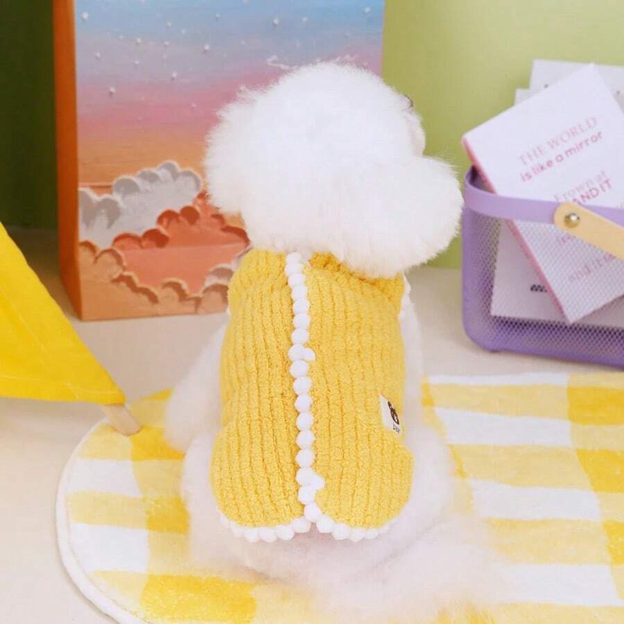 Soft Dog Cat Jacket Vest Winter Dogs Clothes Teddy Chihuahua Coat French Bulldog Apparel For Small Mid Dogs Puppy Warm Clothing