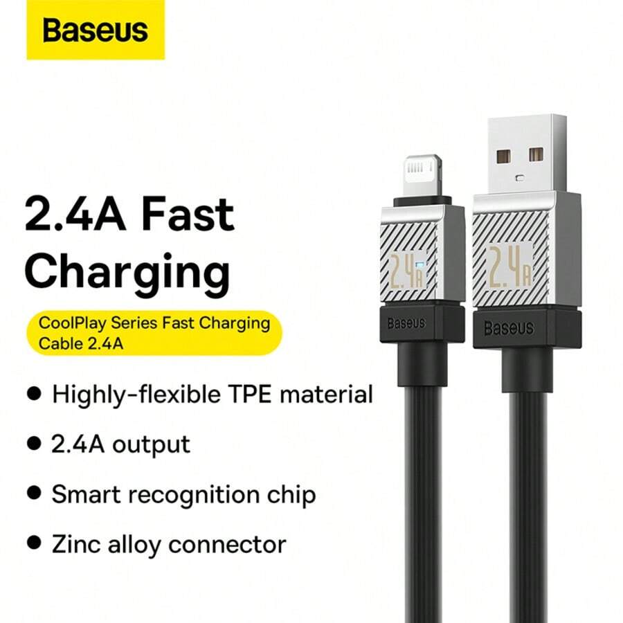 Baseus CoolPlay Series Fast Charging Cable USB To IP 2.4A 1m 2M