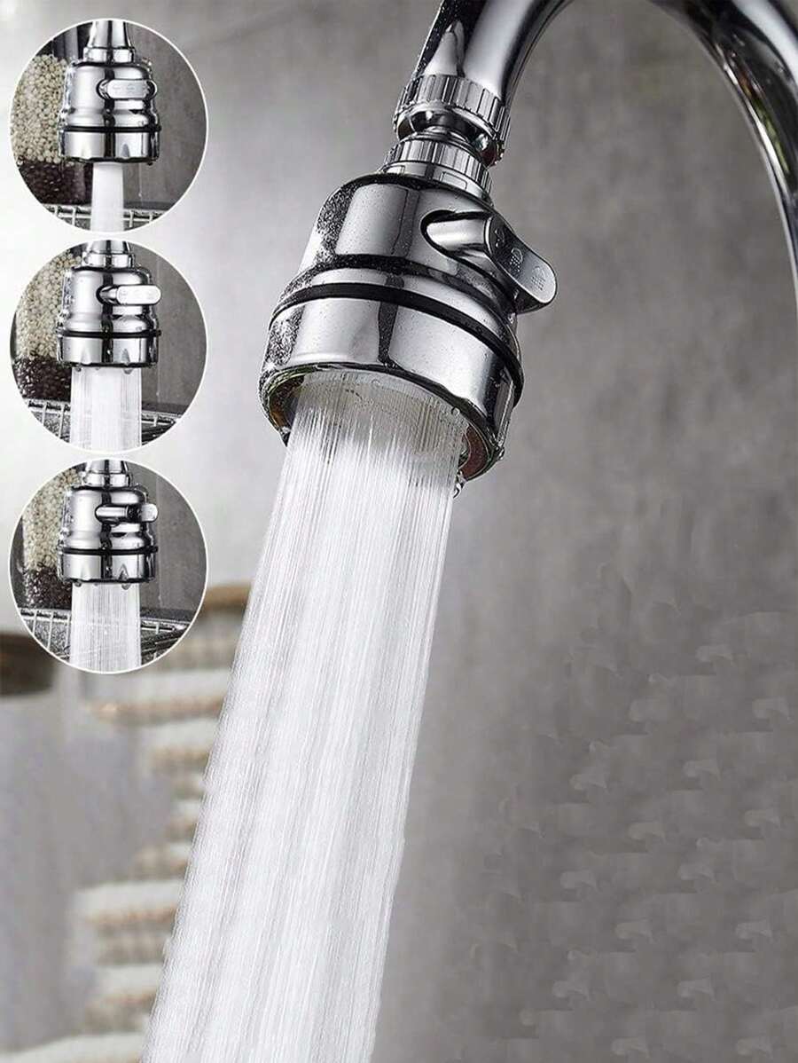 1 pezzo Accessorio regolabile a 3 modalità per rubinetto da cucina, filtro e adattatore per rubinetto del bagno, purificatore d'acqua