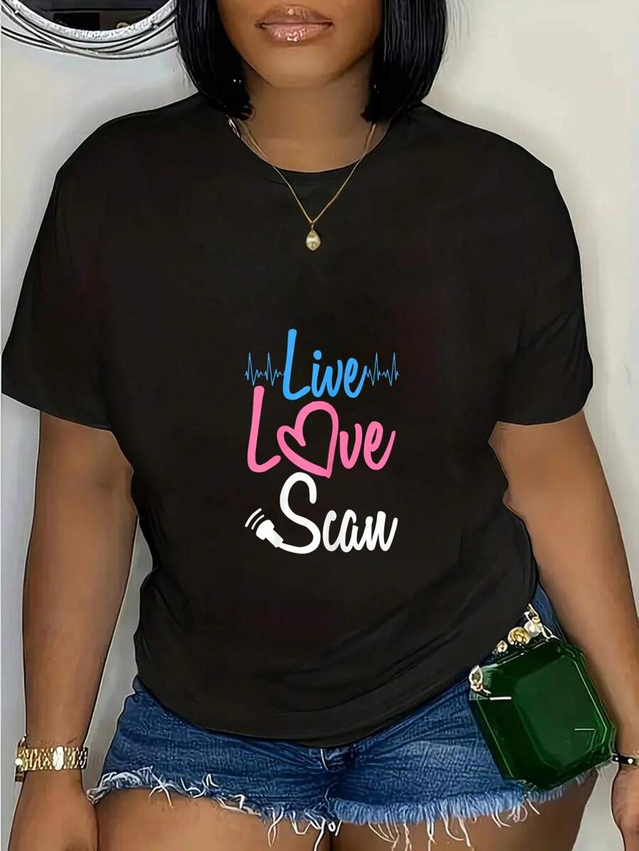 Ultrasound Tech Gift- Sonographer Live Love Scan T-Shirt Casual Short Sleeve Shirt