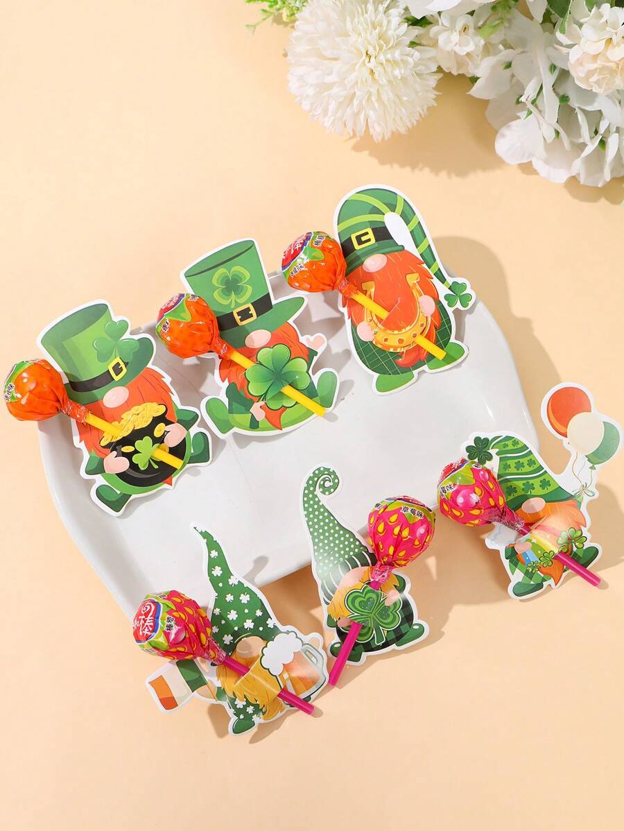 48 stuks St. Patrick thema lolly decoratie kaarten, St. Patrick groene kabouter patroon St. Patrick's Day cadeau decoratieve kaarten labels, Happy St. Patrick's Day groene feest familie vakantie feest decoratie benodigdheden, St. Patrick's Day feest diy cadeau snoep inpak benodigdheden, St. Patrick's Day vakantie feest tafel decoraties, Paas decoratie, St. Patrick's Day feest cadeau verpakking groene kabouter bedrukte decoratieve kaarten, feest gunsten