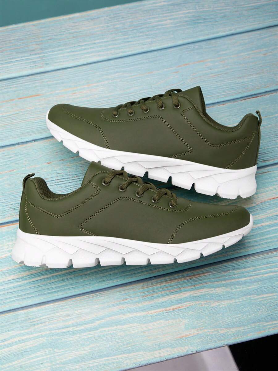 Men's Fashionable Road Running Shoes Non Slip Fitness Shoes Soft And Comfortable Sports Shoes Workout Gym Shoes Lightweight Fitness Shoes Green