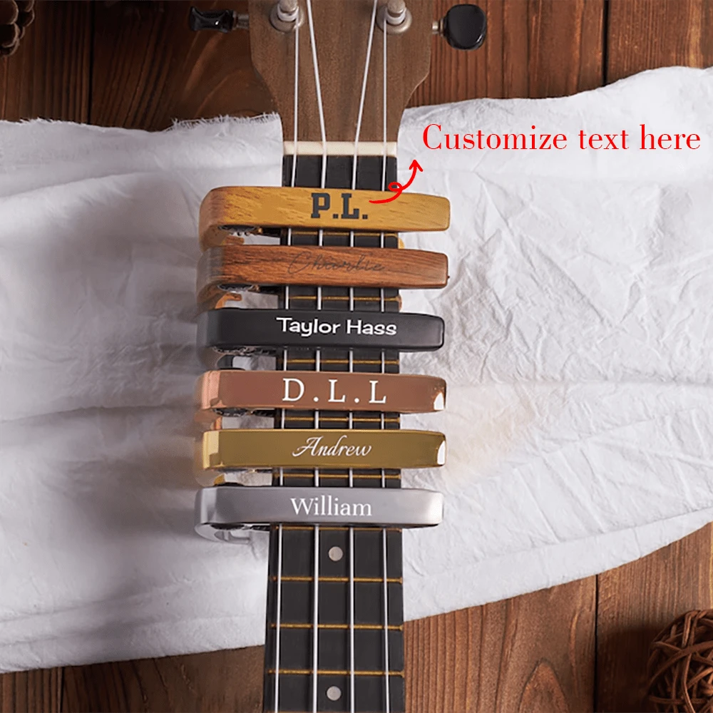 Custom Wooden Guitar Capo For Him,Personalized Guitar Accessories For Fathers Day Gift, Ideas Wood Capo, Music Gift For Guitarist Musician Gifts Birthday Graduation