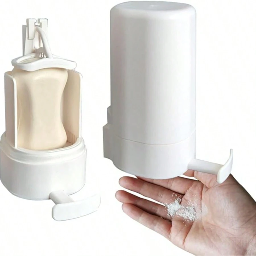Soap Grinder For Bar Soap Wall-Mounted,No Drilling Waterproof Soap Container Cheese Grinder For Travel Kitchen Bathroom (One,White,No Soap,NO Desiccant) Home Bathroom Decor Summer Back To School