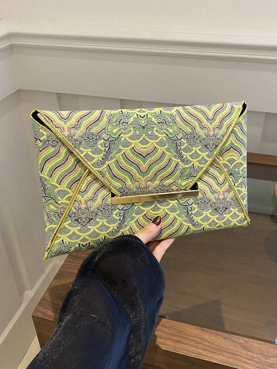 Bolsa envelope com padrão de nuvem minimalista portátil para transporte diário