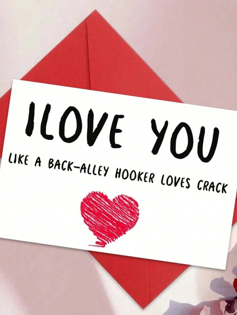 1pc Funny Greeting Card, Joke Card, Love Note, Hilarious Card For Her, 5*7in With Envelope, Sincere Wordings, Entertaining Birthday Card, Prank Gift For Family, Wife, Girlfriend, Coworker, Mom, Lover, Boyfriend, With Heartfelt Message