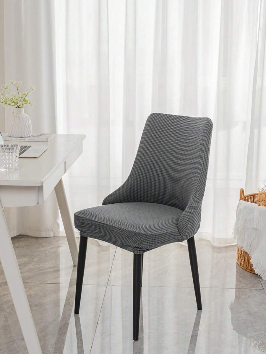 1 pièce, 2 pièces, 4 pièces, Housse de chaise à dossier haut avec accoudoirs courts en forme de grain de maïs, style moderne. La housse de chaise à dossier haut avec accoudoirs courts en forme de grain de maïs convient pour une utilisation à la maison dans le salon, la salle à manger, le bureau, et ce, dans toutes les saisons.