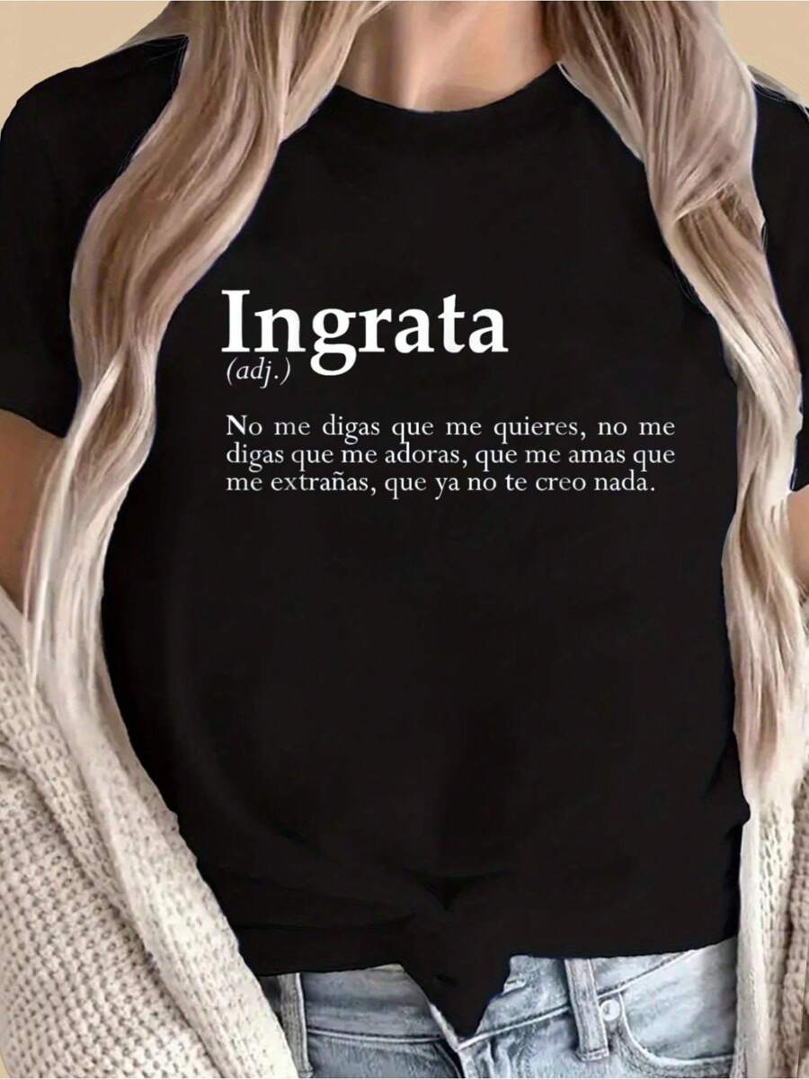 Ingrata Cafe Cool Funny Rock Spanish Espanol Latino Present T-Shirt