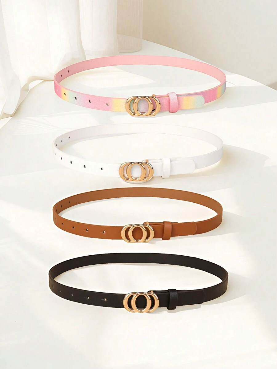 1 pièce Nouvelle ceinture fine pour enfants, ceinture de pantalon en PU de haute qualité comme décoration pour jeans et robes