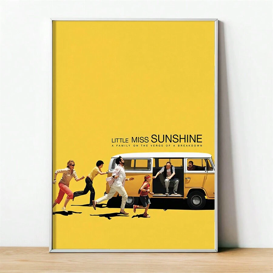 1PC Frameless Little Miss Sunshine Movie Canvas Art Print, Art Deco Modern Retro Style Poster, Wall Hanging Decor For Living Room, Bedroom, Home Office - Indoor Encaustic Wall Art